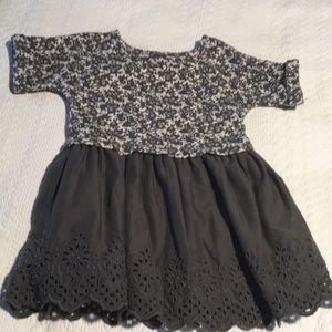 NWOT Gap kids grey floral sweater dress